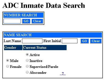For details about the facility, including a list of notable inmates who are currently held there, please see the United States Penitentiary, ADX Florence page. . Adoc inmate search